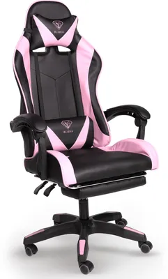 Produktbild von Chefsessel Stuhl Home Office Chair Racing Bürostuhl Sportsitz Büro Stuhl,Farbe:Schwarz/Rosa