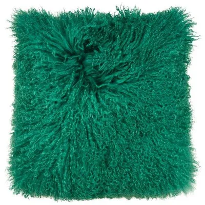 Produktbild von pad Kissenhülle Lammfell Kissen Glory Dark Green  (40x40cm)