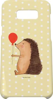 Produktbild von Mr. & Mrs. Panda Samsung Galaxy S8 plus Handyhülle  Igel Luftballon - Gelb Pastell - Geschenk, Hülle, Happy Birthday, Geburtstag, Lustige Sprüche, Cover, Handy Case