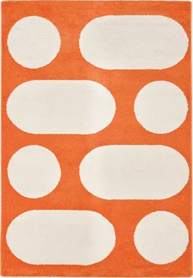 Produktbild von sweeek - Teppich für Indoor, modernes Muster, orange