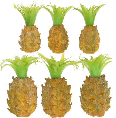 Produktbild von Künstliche Deko Ananas Tropische Miniaturfrüchte für Tischdeko und Party, 6 Stück