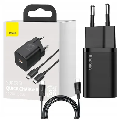 Obrázok produktu pre Rýchla nabíjačka Baseus Qc 3.0 25W 3A + Usb C - Usb C 3A kábel 1M