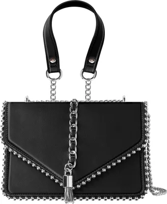 Produktbild von Gallantry, Trendy Handtasche mit Henkel aus Metallkette, Schwarz