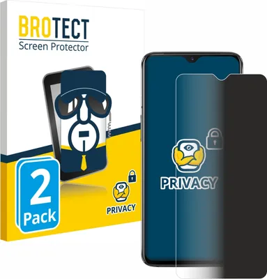 Produktbild von 2x BROTECT Sichtschutzfolie für OnePlus 7 Anti-Spy Privacy Sichtschutz Blickschutz Folie Blaulicht-Schutz