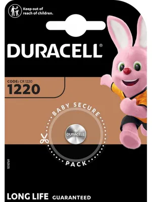 Produktbild von Duracell CR1220 Lithium-Knopfzelle 3V, Batterie, (1 Stück, CR1220)
