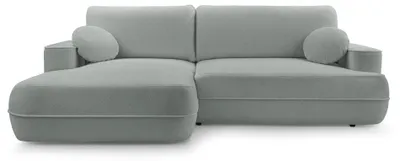 Produktbild von Selsey Fuerro – Ecksofa mit Schlaffunktion, Bettkasten, Ottomane links,Strukturstoff wasserabweisend, Graubeige