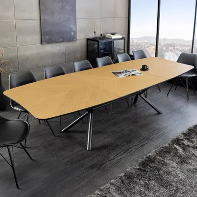 Produktbild von riess-ambiente Esstisch GRANDEZZA 180-270cm natur schwarz Eiche Metall Metall ausziehbar 12 Personen