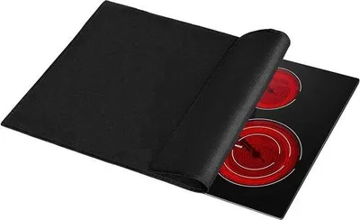 Produktbild von Elektrisch fornuismat, 81 x 53 cm, oliebestendig, zwart, vuurvast, warmtebeschermend