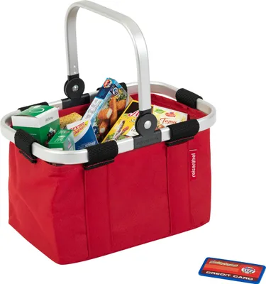 Zdjęcie produktu dla Theo Klein reisenthel Carrybag Mini, z wypełnieniem, do odgrywania ról (czerwony/aluminium) - Theo Klein 9619 - (Zabawki / Adaptive Play)