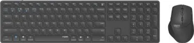 Produktbild von Rapoo 9800M, Verkabelt & Kabellos, USB + Bluetooth, QWERTY, Dunkles Grau, Maus enthalten