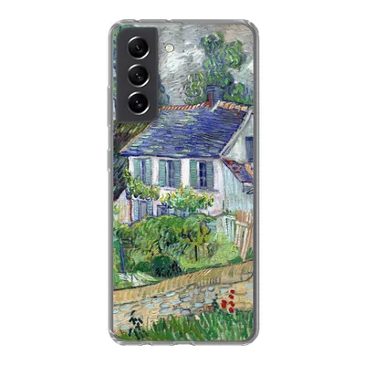 Produktbild von MuchoWow® Handyhülle Schutzhülle Hülle für Samsung Galaxy S21 FE Haus in Auvers - Vincent van Gogh Silikon Softcase Handy Hülle - Mobiltelefonhülle