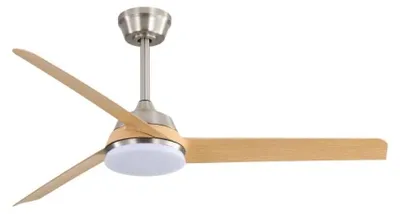 Zdjęcie produktu dla Wentylator sufitowy Zimilo 52 cale z oświetleniem LED, z regulacją jasności, o mocy 22 W, z pilotem, cichym silnikiem prądu stałego, 6 prędkościami, timerem i funkcją odwracania kierunku obrotów