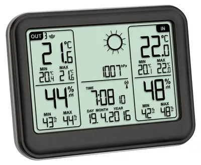 Produktbild von TFA Dostmann MEMO Funkwetterstation 35.1141.01 erweiterbar Schwarz Display 3