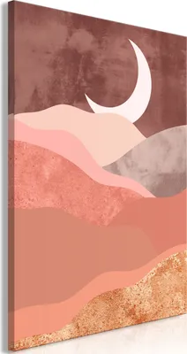 Produktbild von Italienischer Leinwand Leinwandbild - Terracotta Landscape (1 Part) Vertical 60x90 cm Abstrakt c-C-0442-b-a