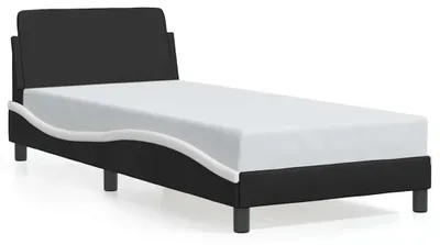 Obrázok produktu pre vidaXL Rám postele Dover čierno-biely 90 x 190 cm z umelej kože