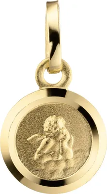 Produktbild von JOBO Anhänger Engel Schutzengel 333 Gold teil matt Goldanhänger Schutzangelanhänger