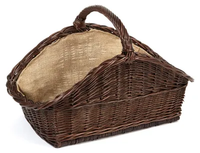 Produktbild von Kaminkorb Holzkorb Kaminholzkorb aus Weide mit Jute (Art. 90280-Braun)