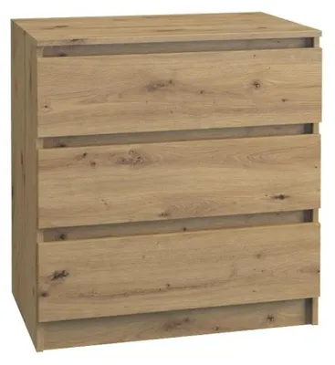 Zdjęcie produktu dla Topeshop M3 ARTISAN, Dąb, 3 szuf., Płyta wiórowa, Monochromatyczny, Nowoczesny, Płyta wiórowa