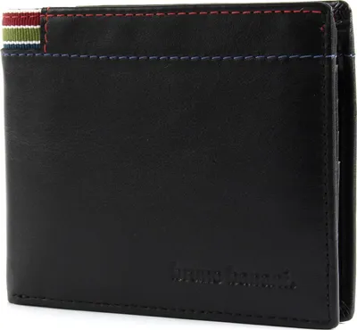 Produktbild von bruno banani Leder Geldbörse Wallet Black schwarz