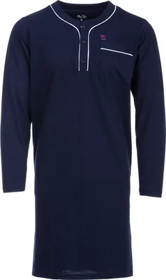 Produktbild von Nachthemd Langarm - Unifarben, Farbe:navy, Größe:XL