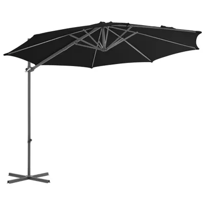 Zdjęcie produktu dla vidaXL Parasol oświetleniowy ze stalową tyczką 300 cm czarny