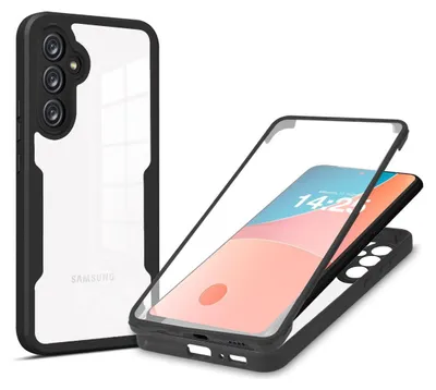 Produktbild von 360 Grad Rundum Schutz Handyhülle für Samsung Galaxy S24+ Full Cover Vollschutz Case Farbe: Schwarz