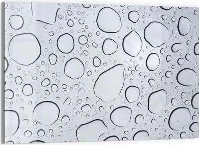 Produktbild von DEQORI Magnettafel Glas 60x40 cm 'Wassertropfenmuster' beschreibbar Whiteboard
