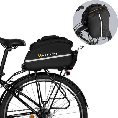 Produktbild von Wozinsky geräumige Fahrradträgertasche 35L (inklusive Regenschutz) schwarz (WBB19BK)