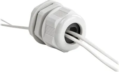 Immagine prodotto di DELOCK Kabelverschraubung PG29 für Flachkabel grau 2 Stück