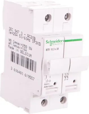 Imagen del producto de Interruptor automático cilíndrico, 2 polos, 10x38 mm, STI A9N15651
