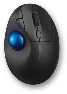 Produktbild von Kensington Pro Fit Ergo TB450 - Trackball - ergonomisch - optisch - 7 Tasten - kabellos - Bluetooth, 2.4 GHz - kabelloser Empfänger (USB)