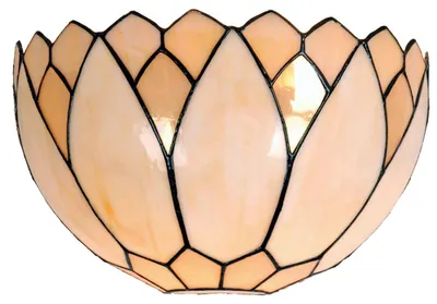 Productafbeelding van Clayre & Eef Wandlamp Tiffany, 30x15x20 cm, beige glas