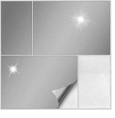 Produktbild von Kiwistar Fliesenaufkleber Silbergrau Glänzend - 7 x 7 cm - 1 Stück - Klebefliesen Fliesenmuster Stickerfliesen Wandfliesen überkleben
