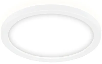 Immagine prodotto di Slim LED plafonaria Ø19 cm ? piatta, 12W, 1400 lm, bianco neutro, retroilluminata, bianca