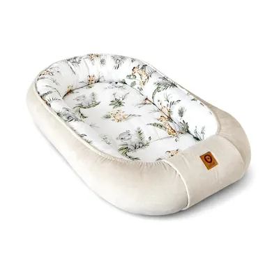 Produktbild von Babynestchen Babynest Kuschelnest | Safari und sand beige velvet