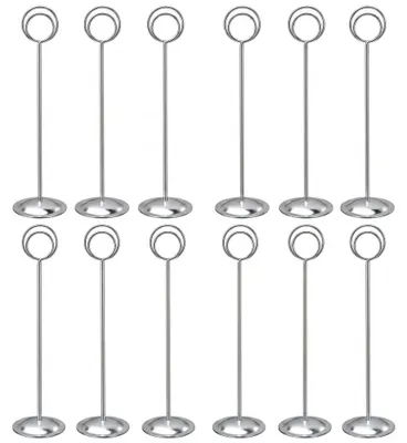 Productafbeelding van 12 Tafelnummerhouders 30,5 cm Zilver Metaal voor evenementen