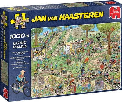 Produktbild von Jumbo jan van haasteren jigsaw puzzle - Cyclocrossing, 1000pcs.