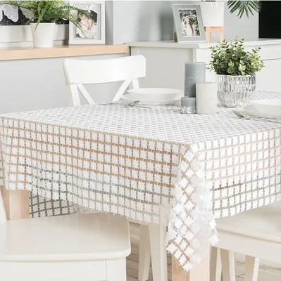 Produktbild von Tischdecke, elegante Tischdecke aus Guipure Jasmina 140x220 Weiß