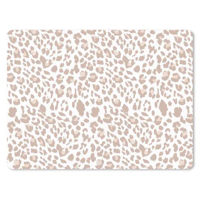 Produktbild von MuchoWow® Mauspad Mousepad Panther Druck - Pastell - Weiß 23x19 cm - Mousepads - Maus Mat - Pad - Mausunterlage - Schreibtischunterlage - Mauspad