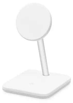 Immagine prodotto di Twelve south, caricatore wireless Qi2 2-in-1 HiRise 2 Deluxe compatibile con MagSafe, bianco