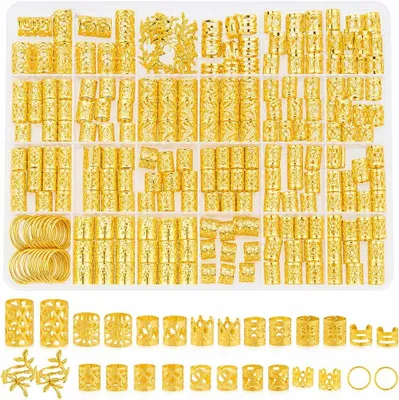 Imagen del producto de Conjunto de accesorios para el cabello, de 260 piezas, con 14 diseños, para trenzas y rastas