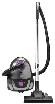 A vacuum cleaner is shown against a white background.