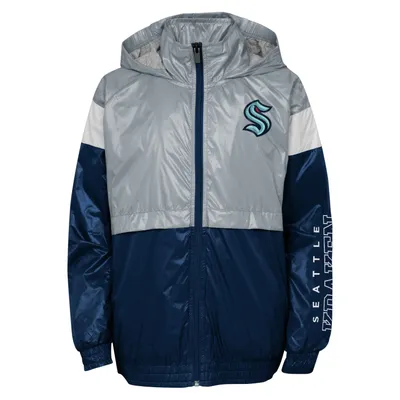 Produktbild von Outerstuff Kinder Windbreaker Jacke - Seattle Kraken XL