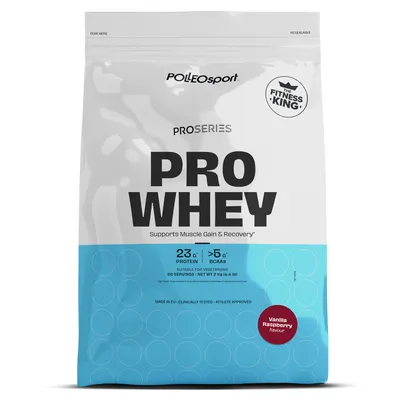 Produktbild von Polleo Pro Whey, 2 kg - Vanilla Raspberry