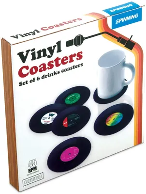 Produktbild von Glasuntersetzer Schallplatten