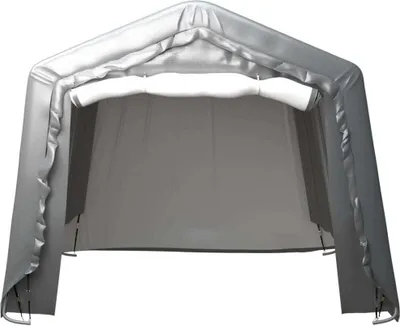 Image de vidaXL Tente de stockage 300x300 cm Acier gris