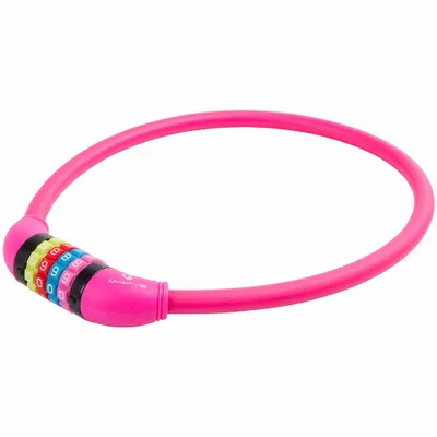 Produktbild von Kombinations-Kabelschloss D 12.6,5 S M-WAVE, L=650mm, Ø=12mm, pink
