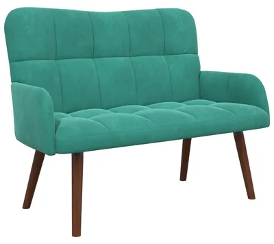 Produktbild von vidaXL 2-Sitzer Sofa Türkis 115 x 61 x 87 cm Samt (V)