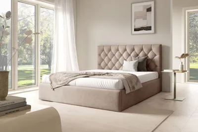 Produktbild von Doppelbett mit Lattenrost 180x200 TAISA 4 - beige