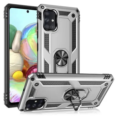 Obrázok produktu pre NALIA Ring Case pre Samsung Galaxy A51, ochranný kryt na mobilný telefón Bumper Silver